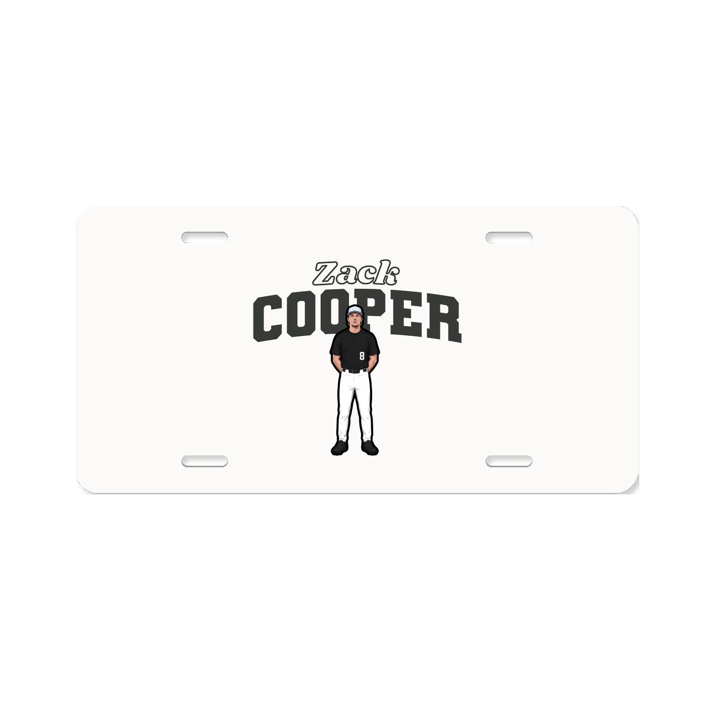 License Plate — Name Arch in Classic