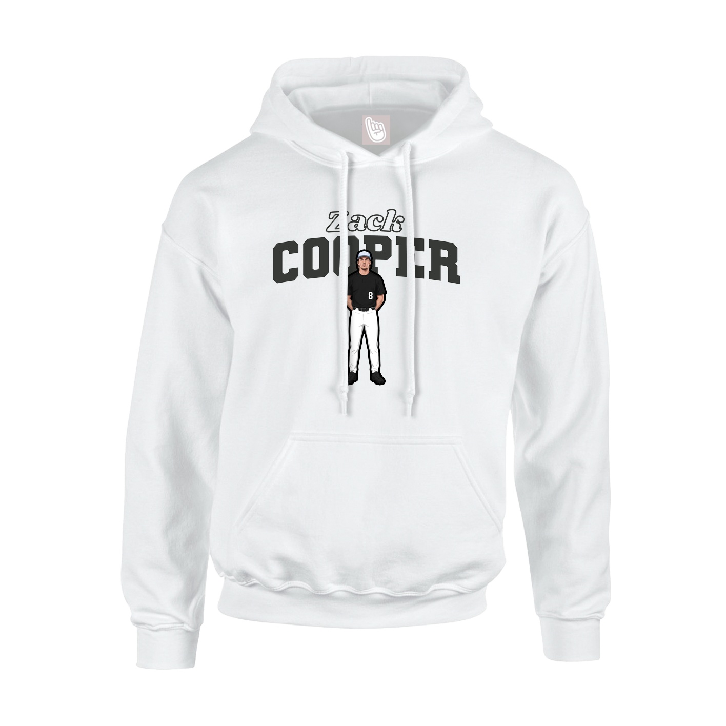 Hoodie — Name Arch in White