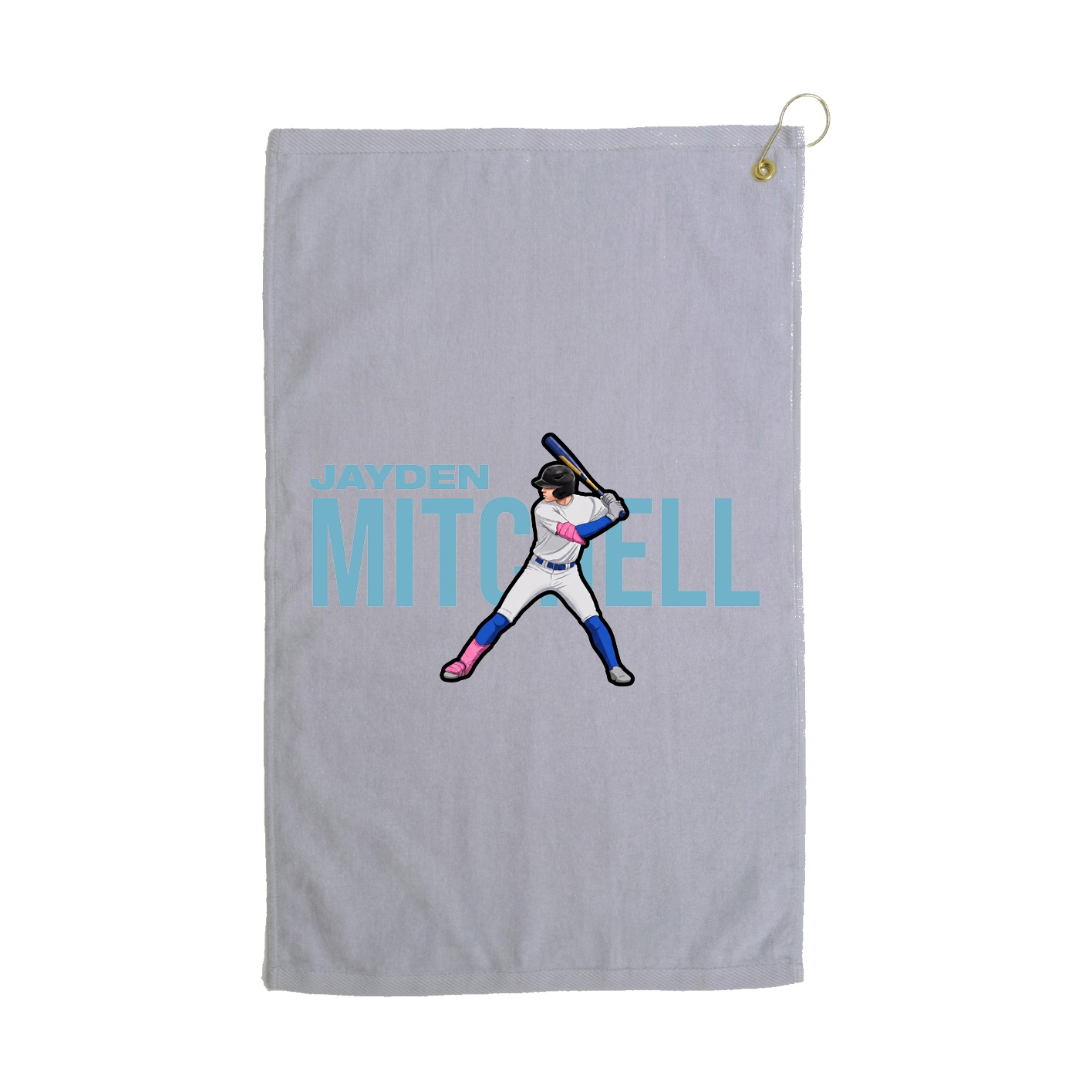 Golf Towel — Player Name in Grey