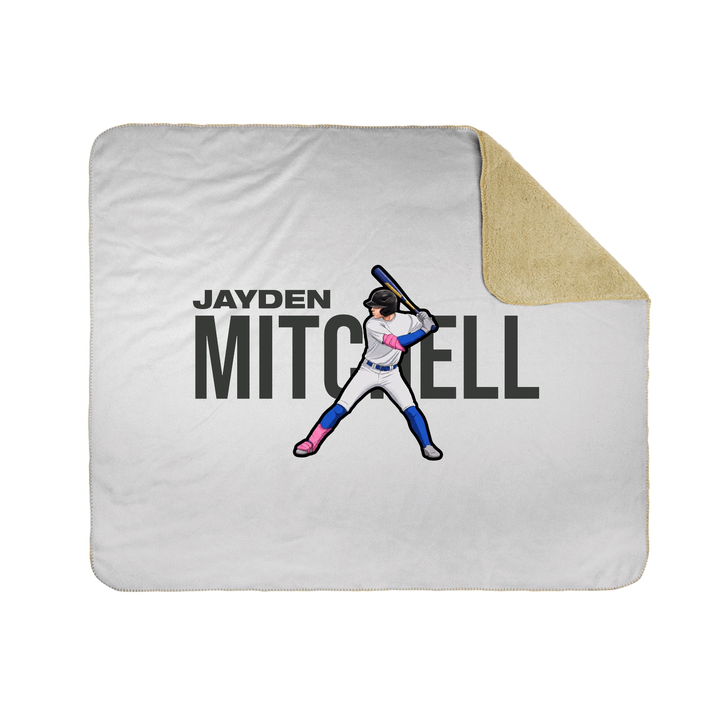 Throw Blanket — Player Name in White