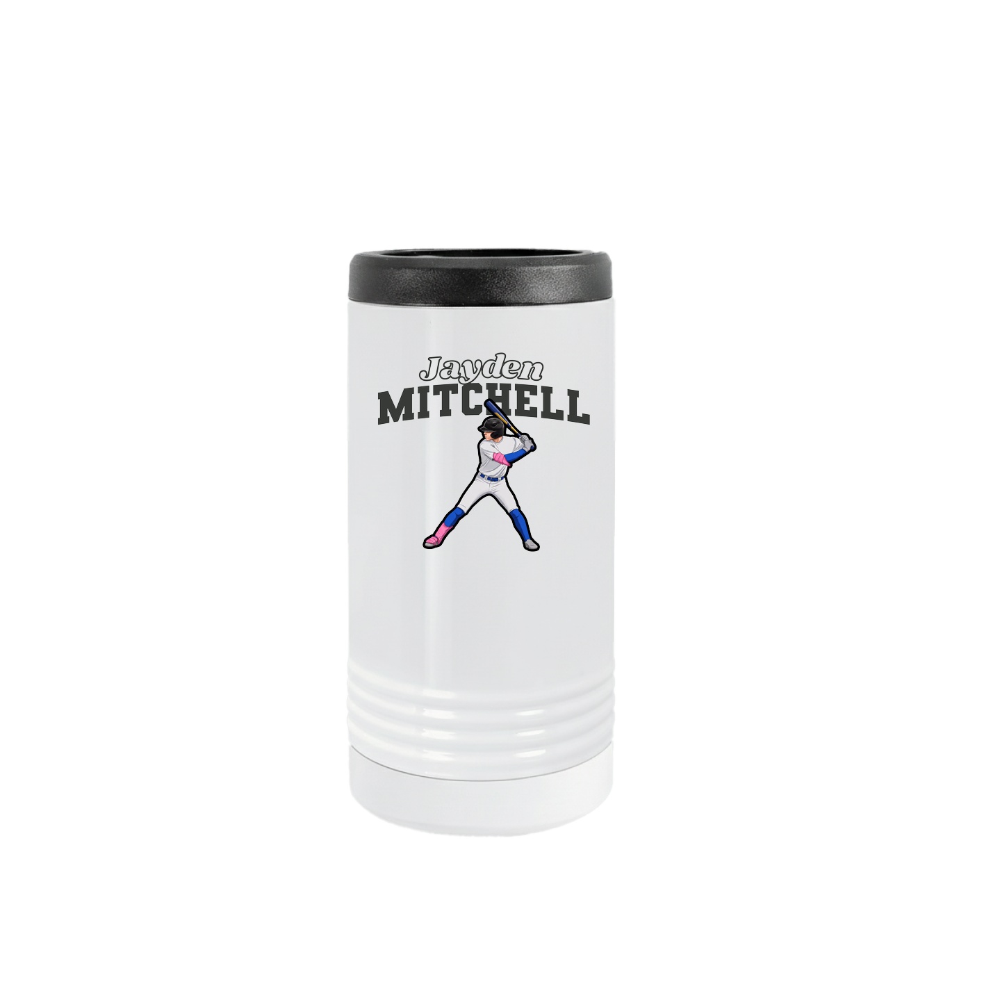 Slim Beverage Holder — Name Arch in White