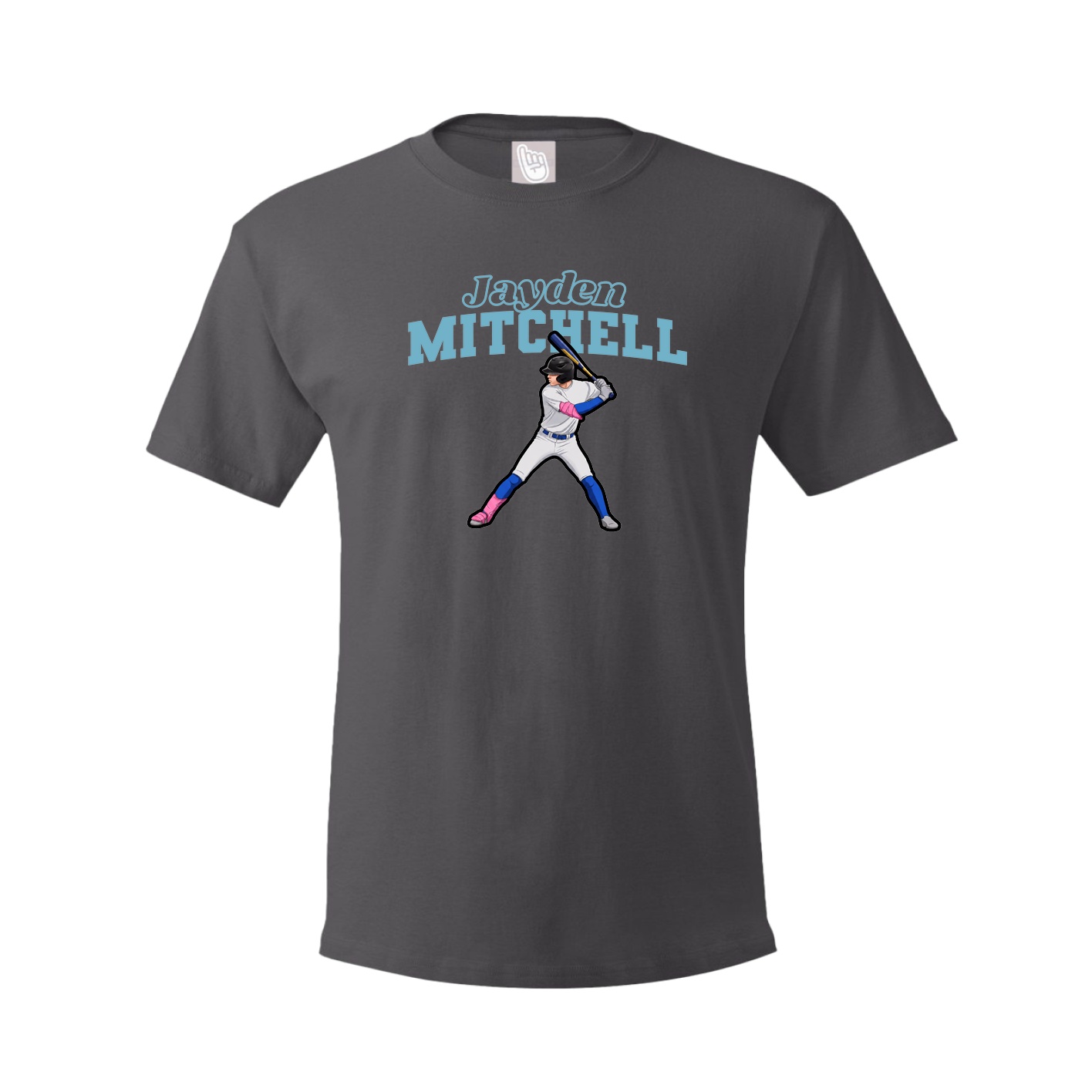 Tee — Name Arch in Grey