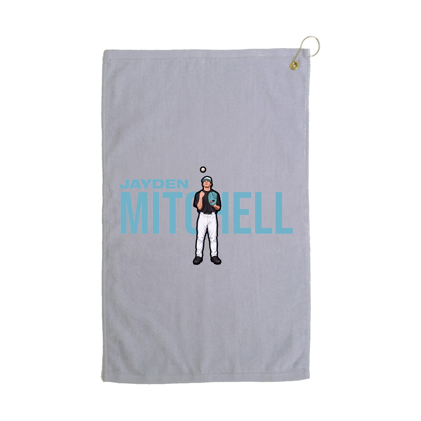 Golf Towel — Player Name in Grey