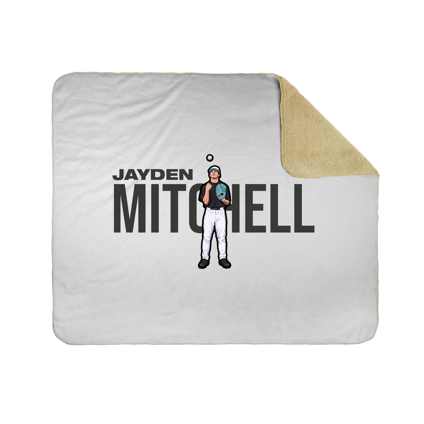 Throw Blanket — Player Name in White