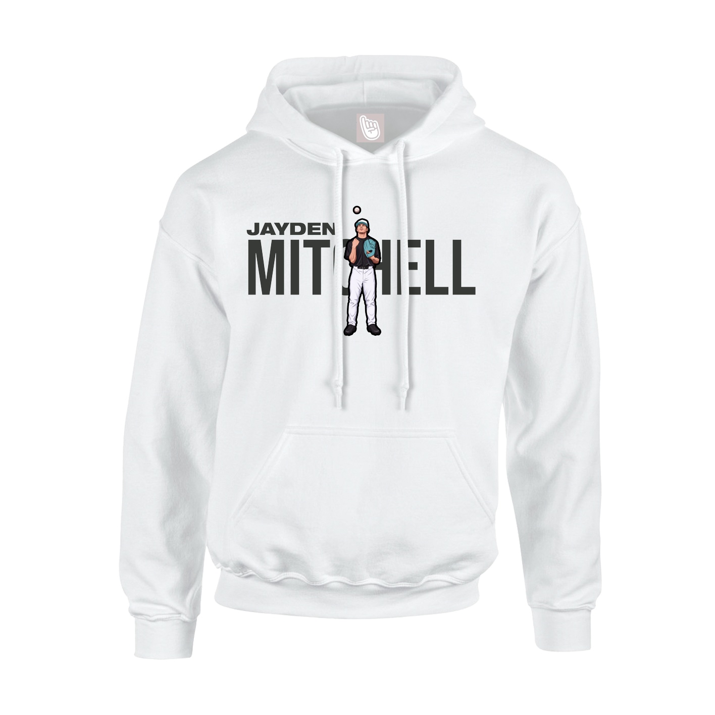 Youth Hoodie — Player Name in White