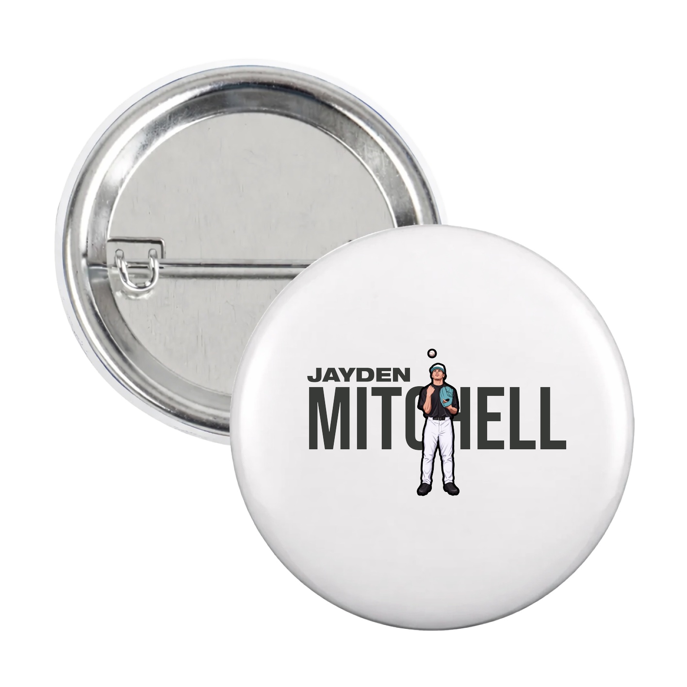 Game Day Button — Player Name in White