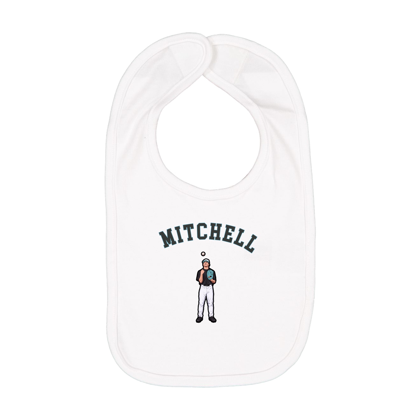 Infant Bib — Shirsey Arch in White