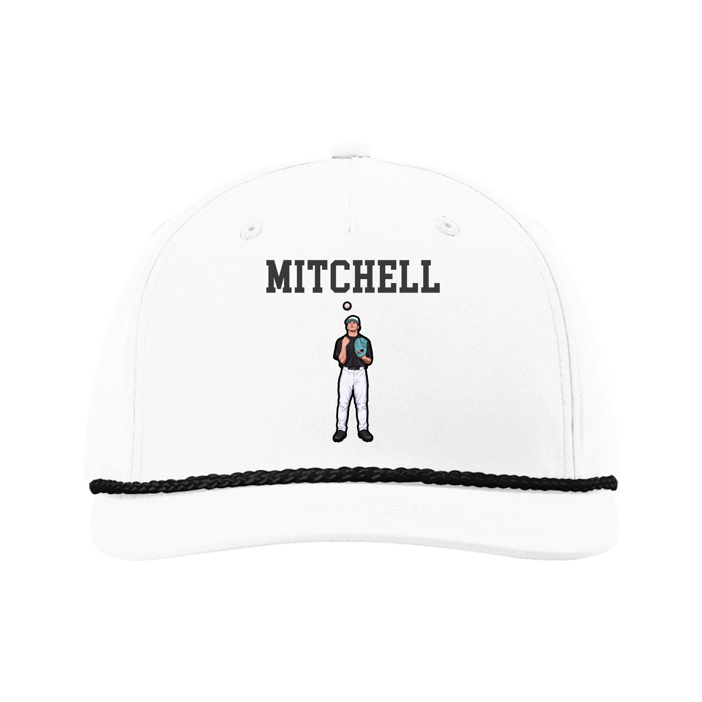 Five-Panel Classic Rope Cap — Shirsey in White