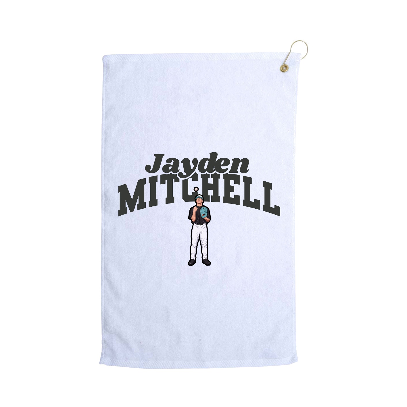 Golf Towel — Signature Arch in White
