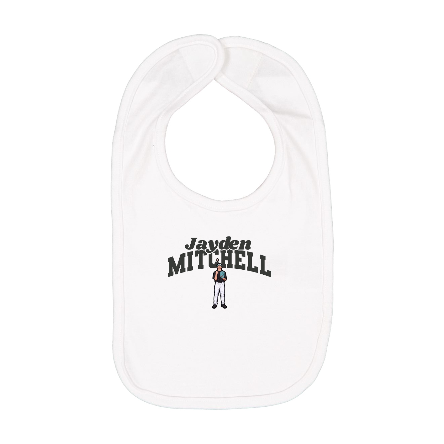 Infant Bib — Signature Arch in White