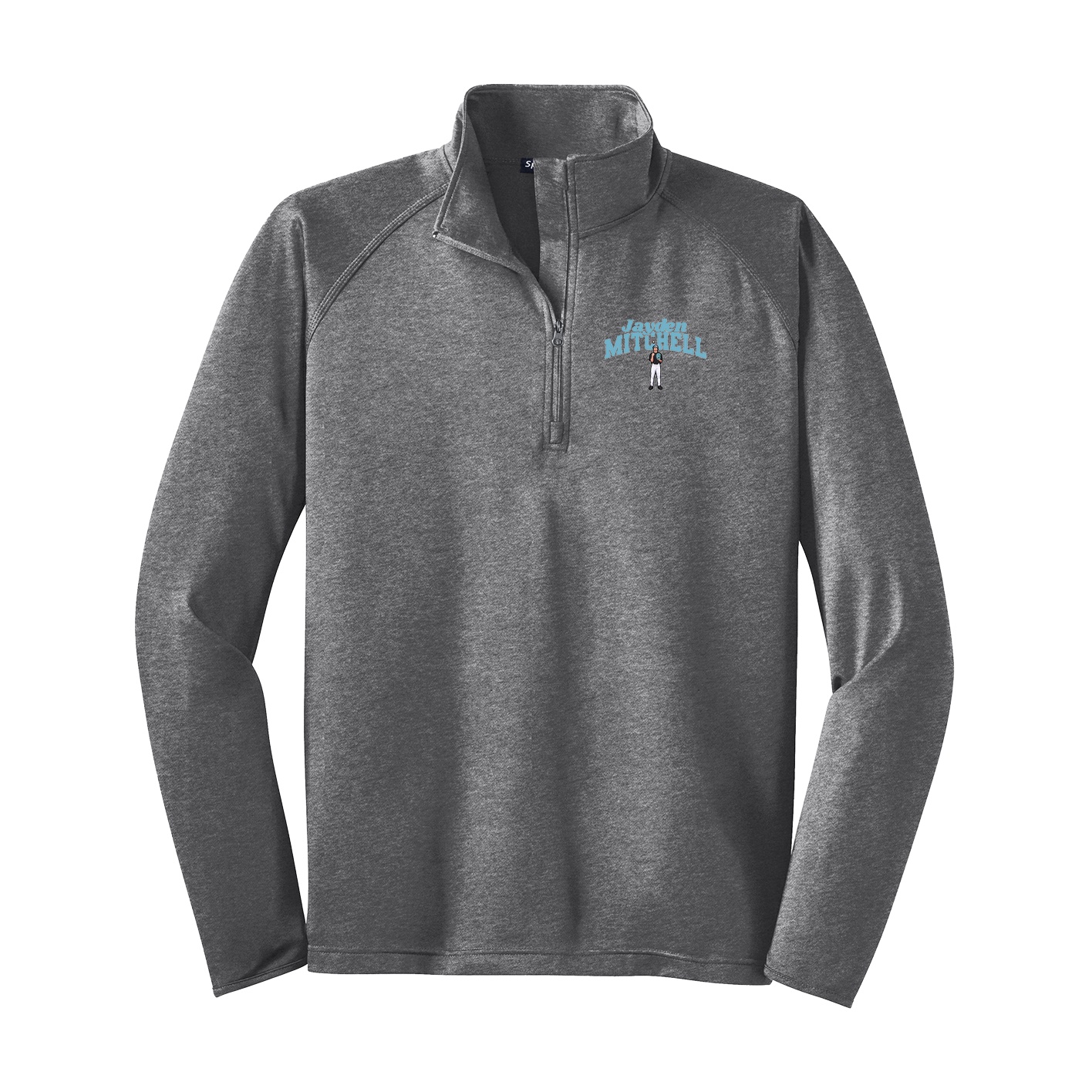 Q-Zip Pullover — Signature Arch in Grey