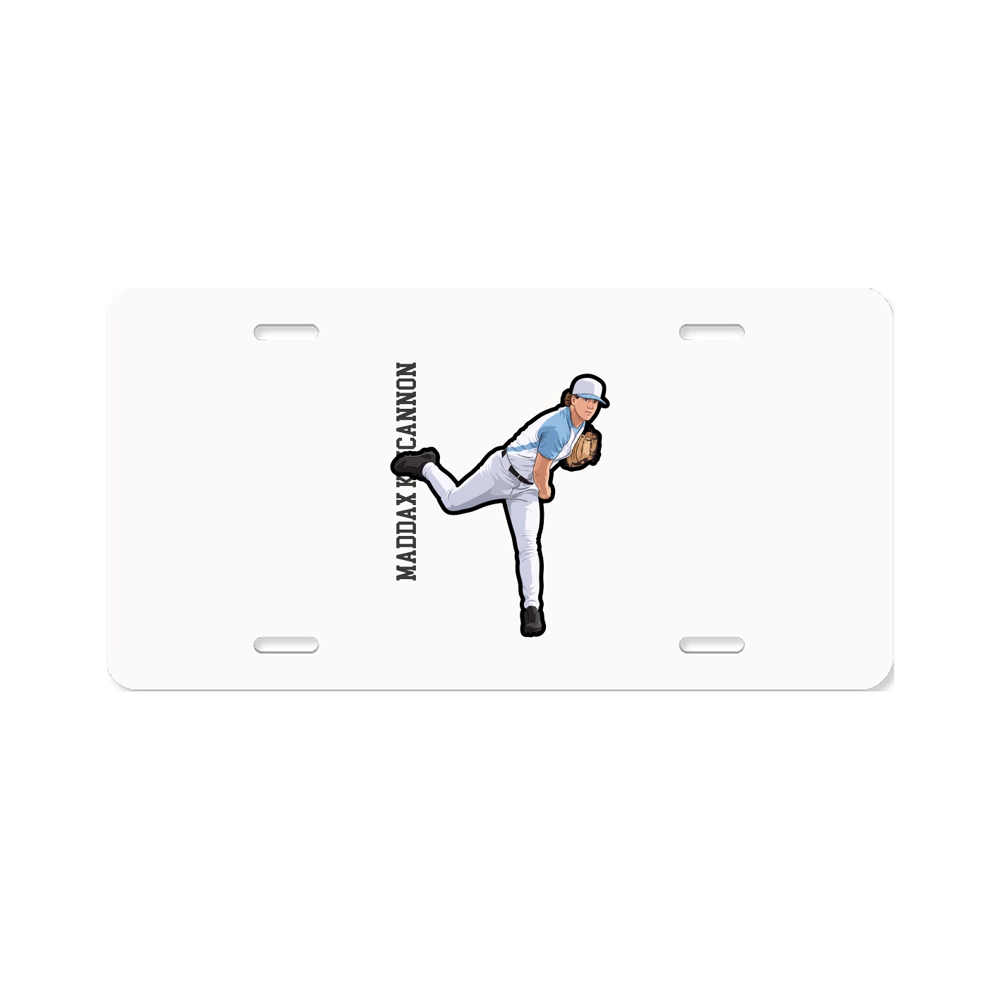 License Plate — Name Vertical in Classic