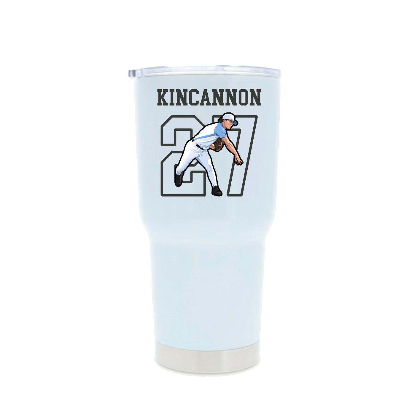 30oz Stainless Steel Tumbler — Shirsey in White