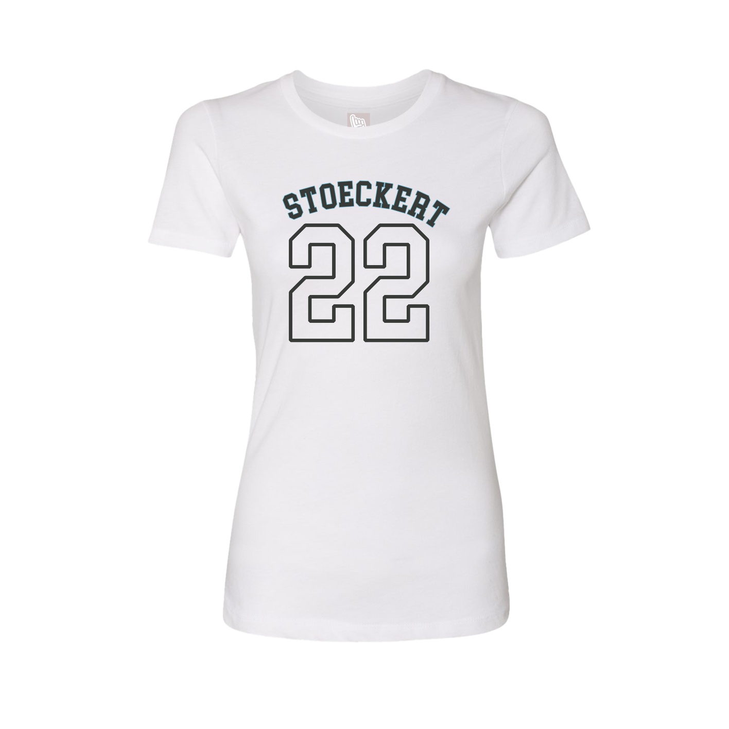 Fitted Women's Tee — Shirsey Arch in White