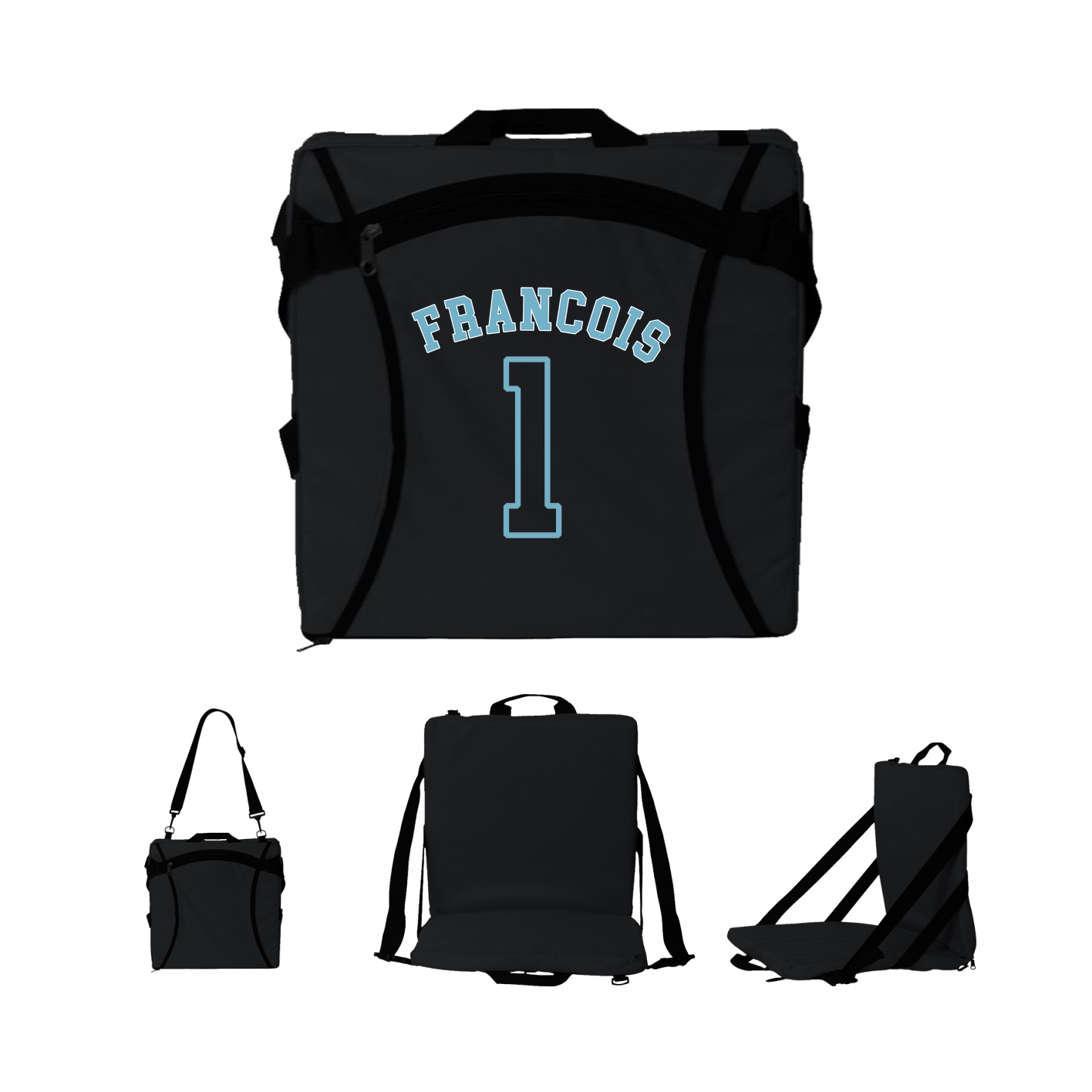 Folding Stadium Seat — Shirsey Arch in Black