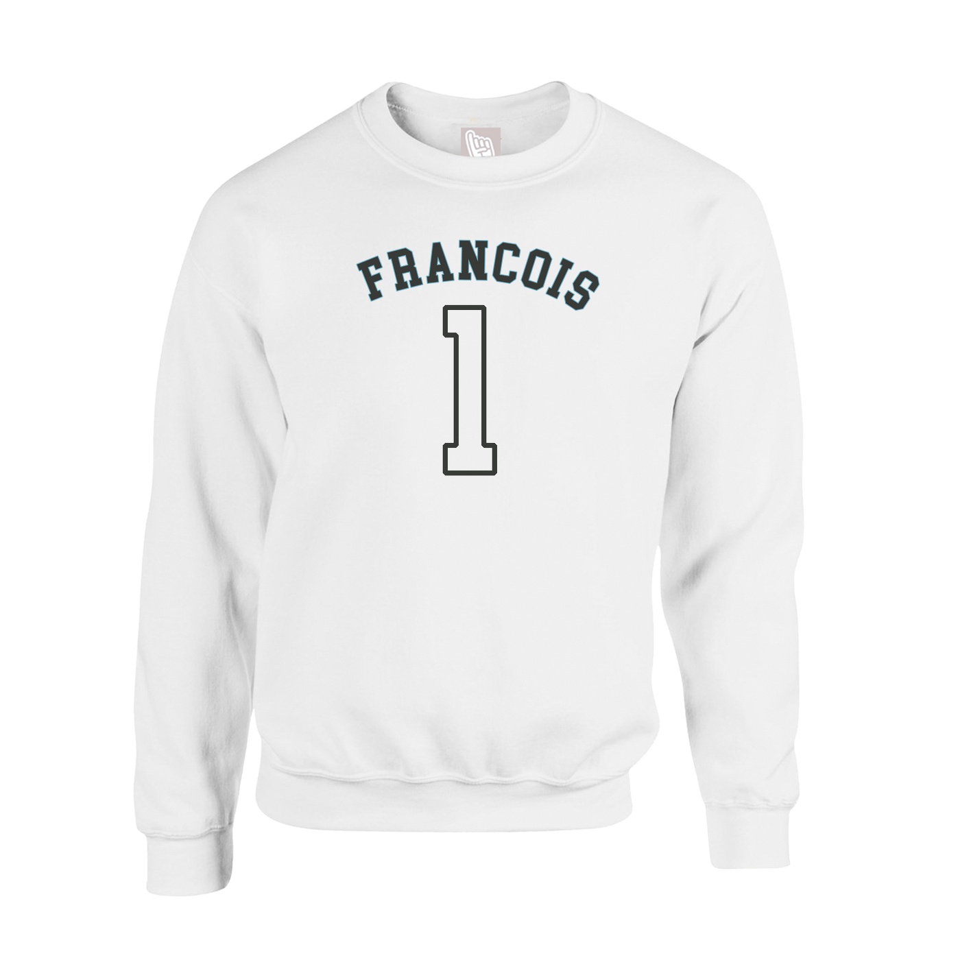 Fleece Crew — Shirsey Arch in White