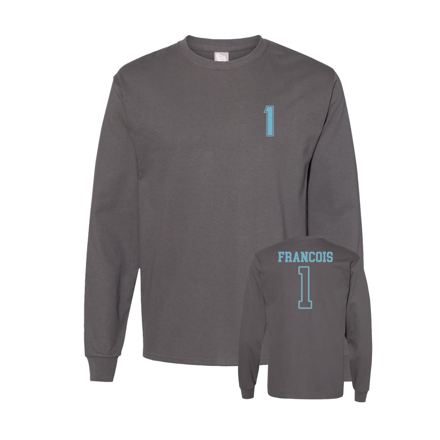 Long Sleeve Tee — Chest Back in Grey