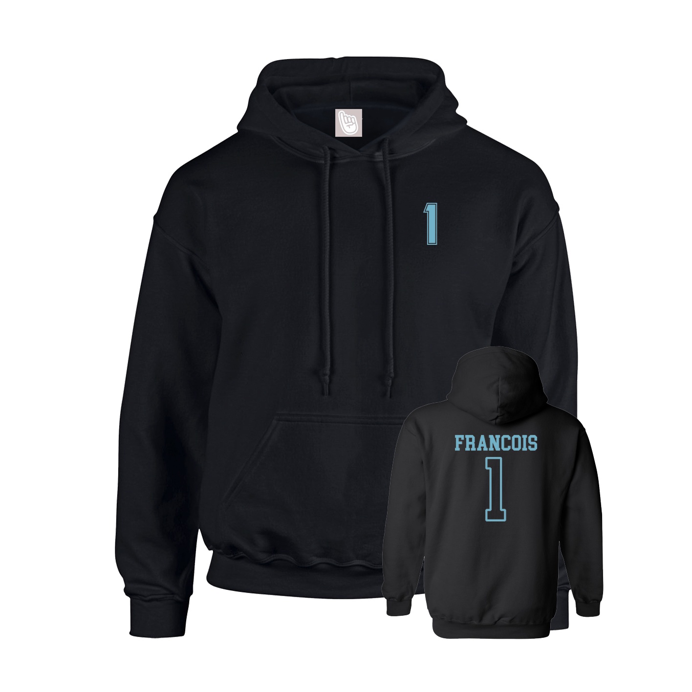 Youth Hoodie — Chest Back in Black