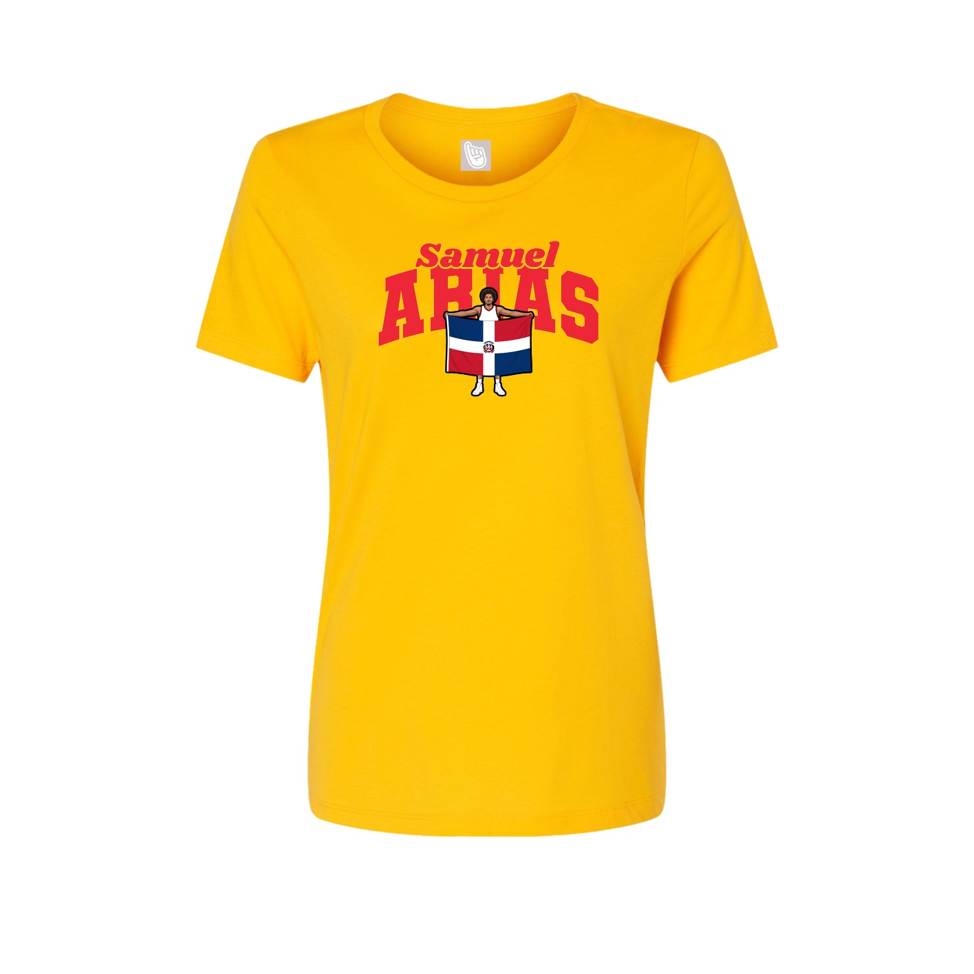 Fitted Women's Tee — Signature Arch in Gold