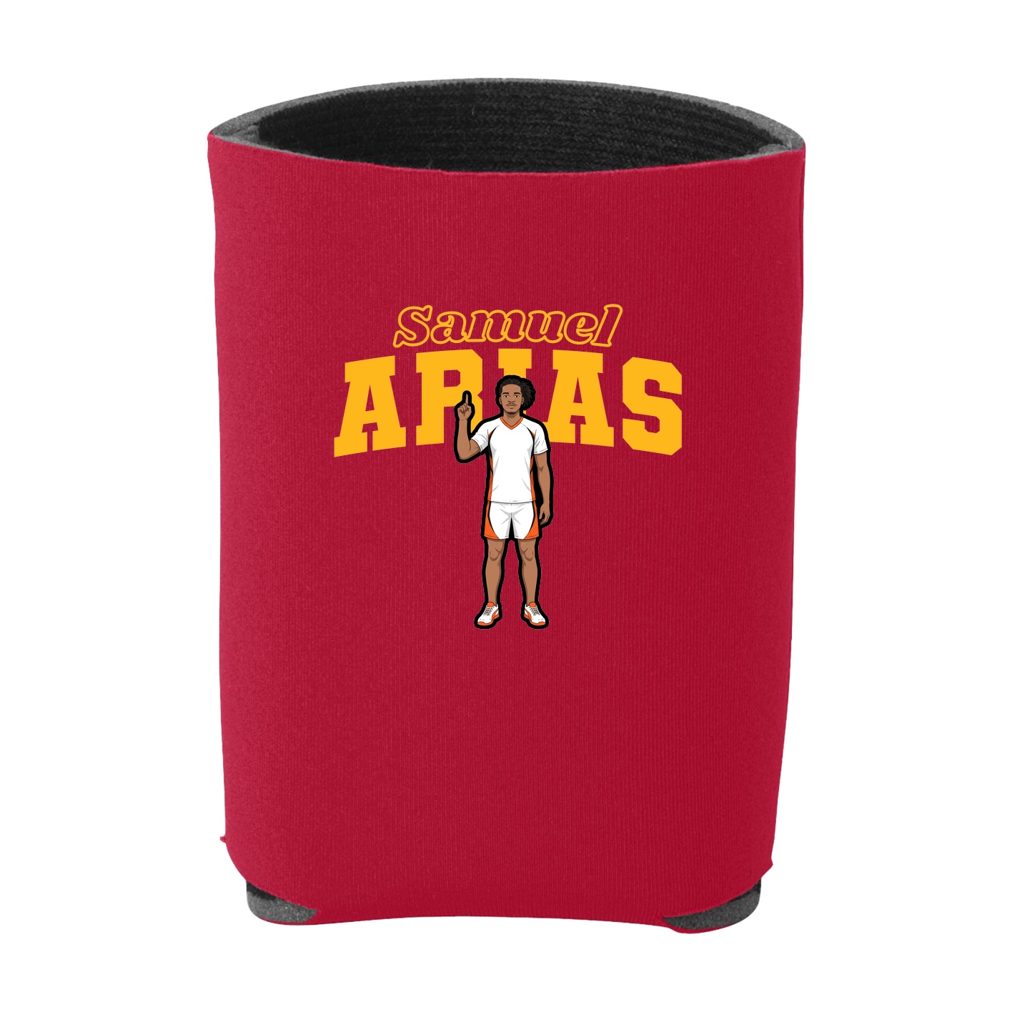 Can Holder — Name Arch in Red
