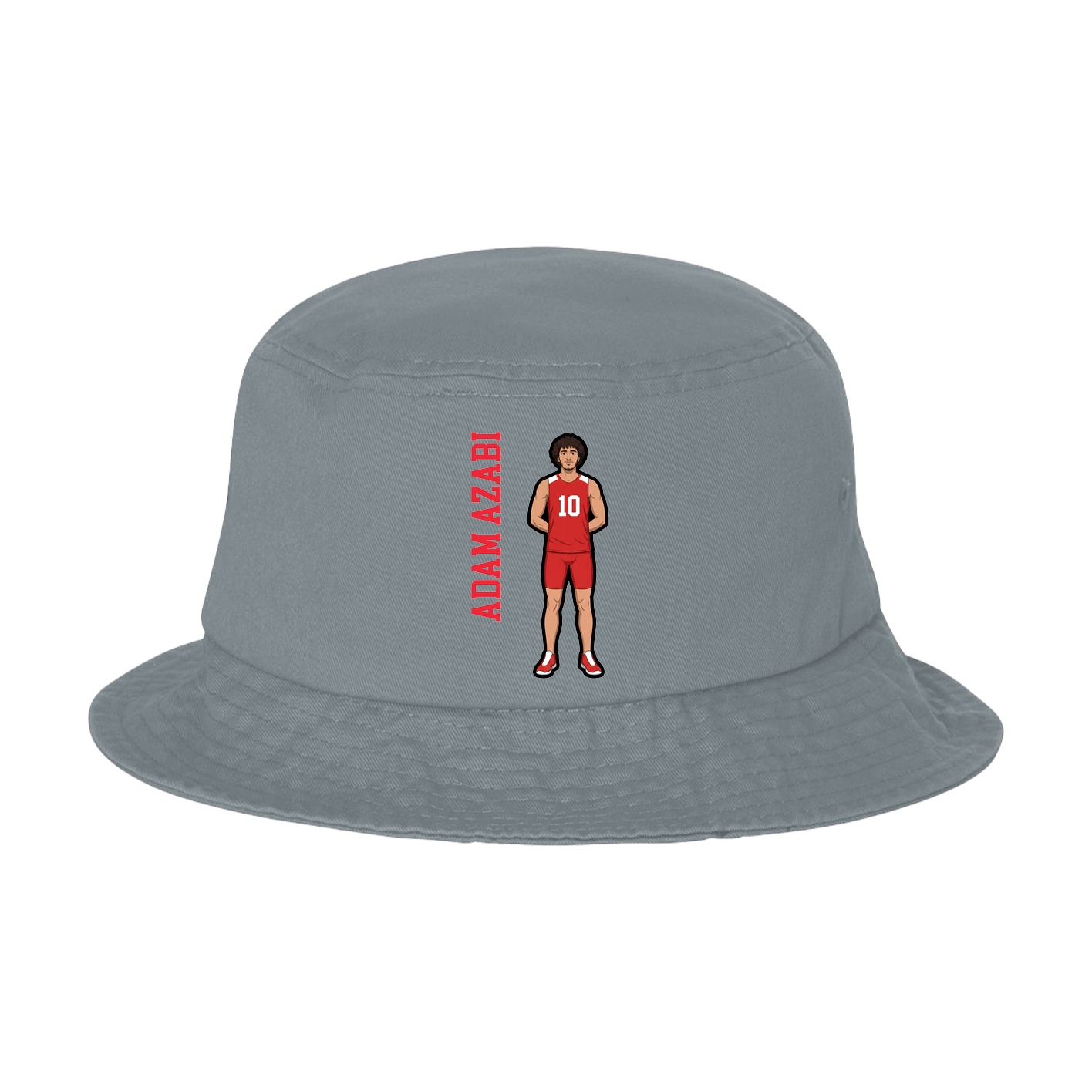 Bucket Cap — Name Vertical in Grey