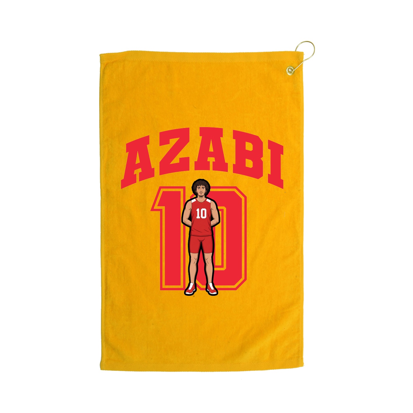 Golf Towel — Number in Gold