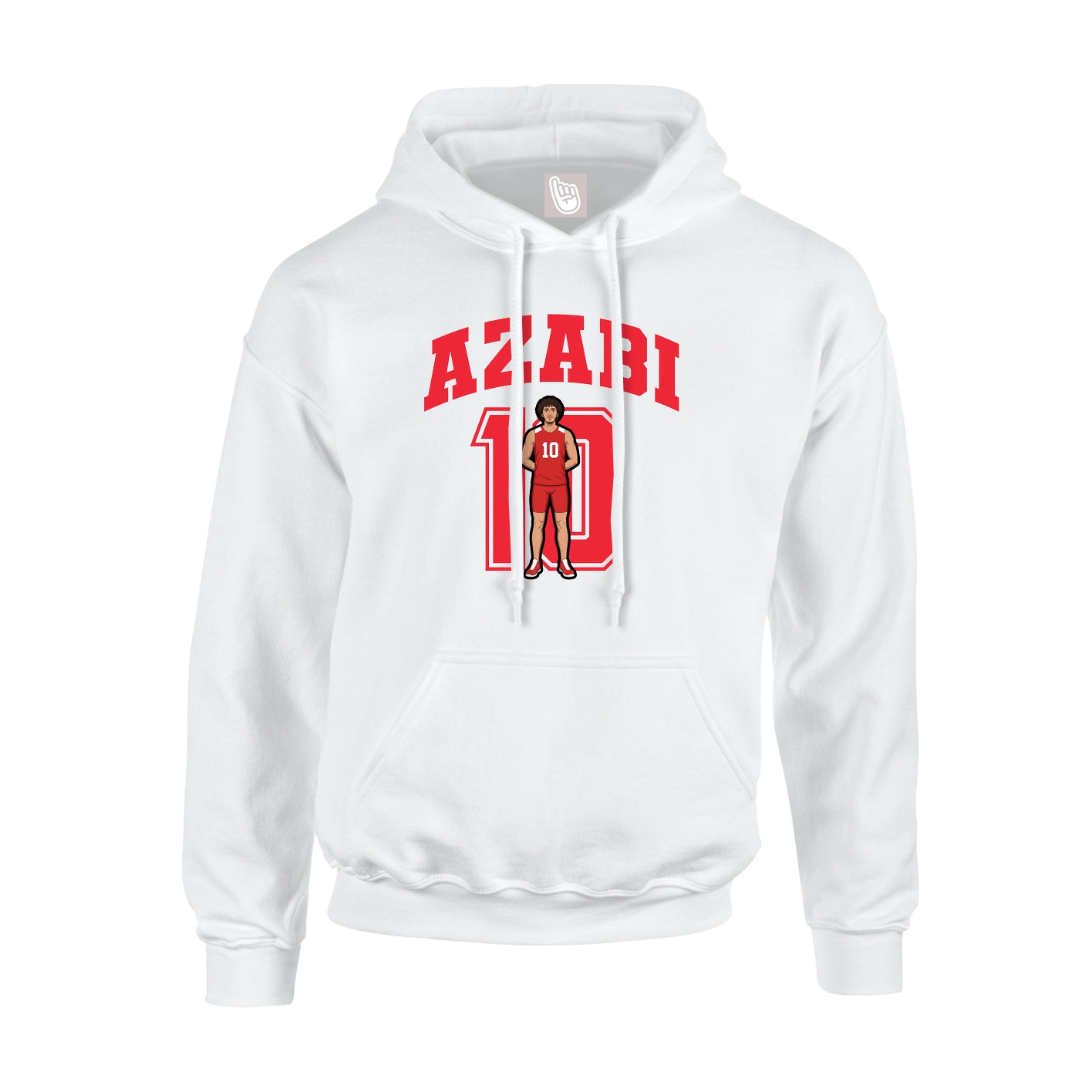 Hoodie — Number in White