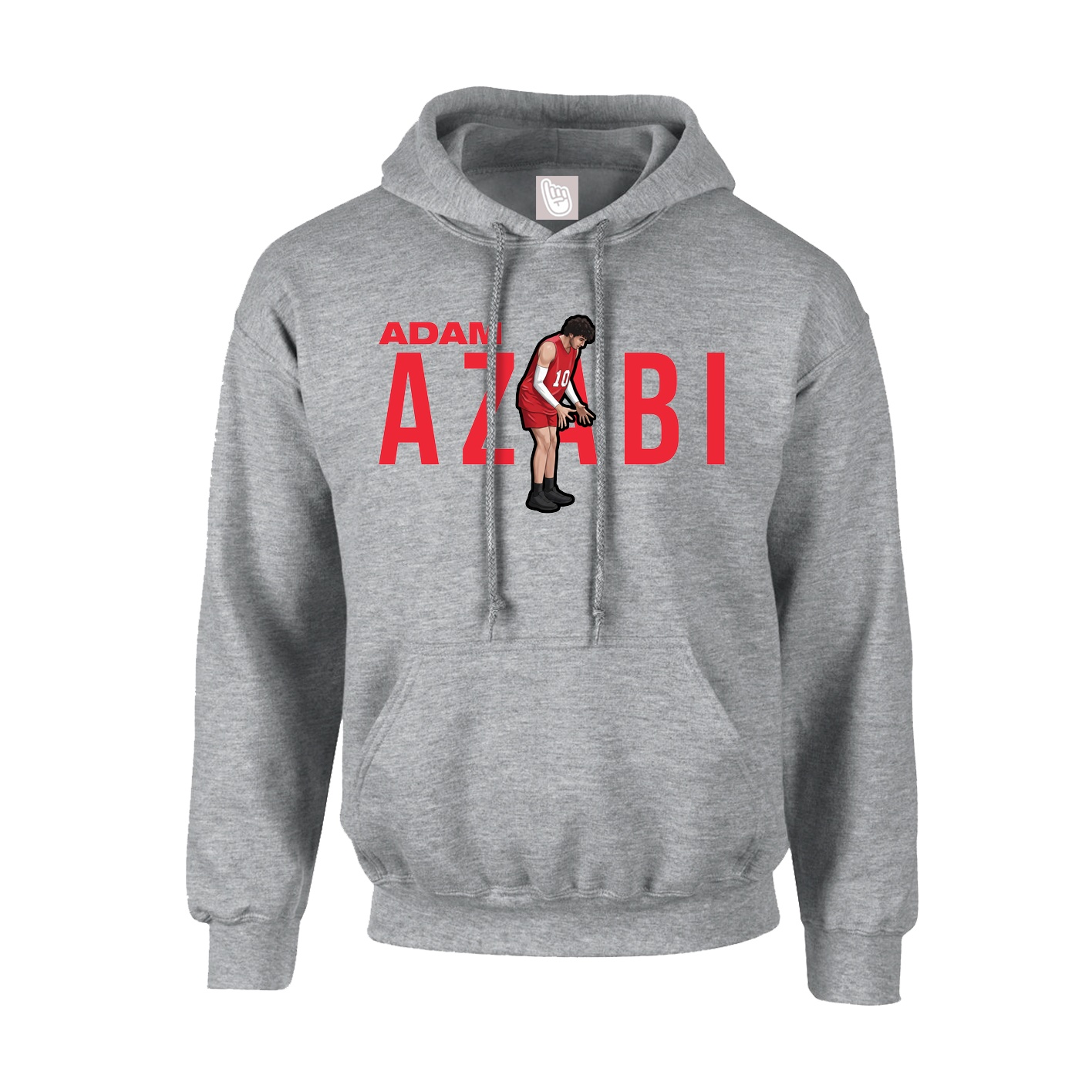 Hoodie — Player Name in Grey