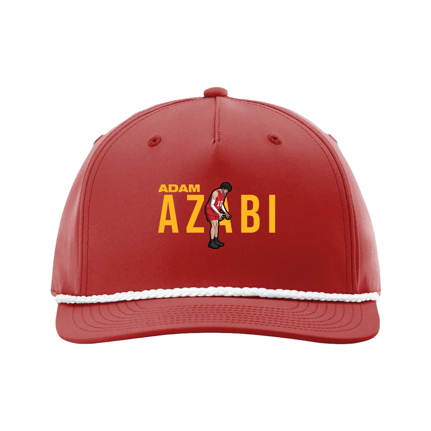 Five-Panel Classic Rope Cap — Player Name in Red