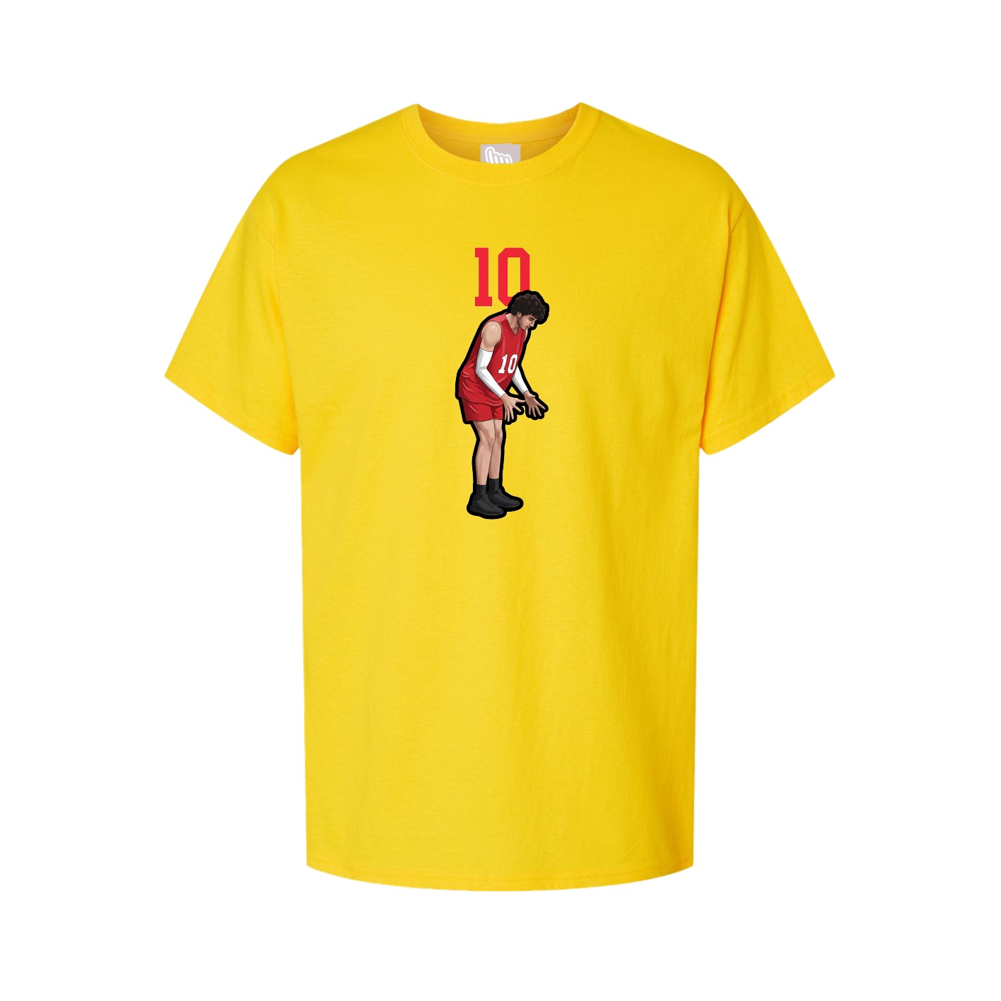 Youth Tee — Number Top in Gold