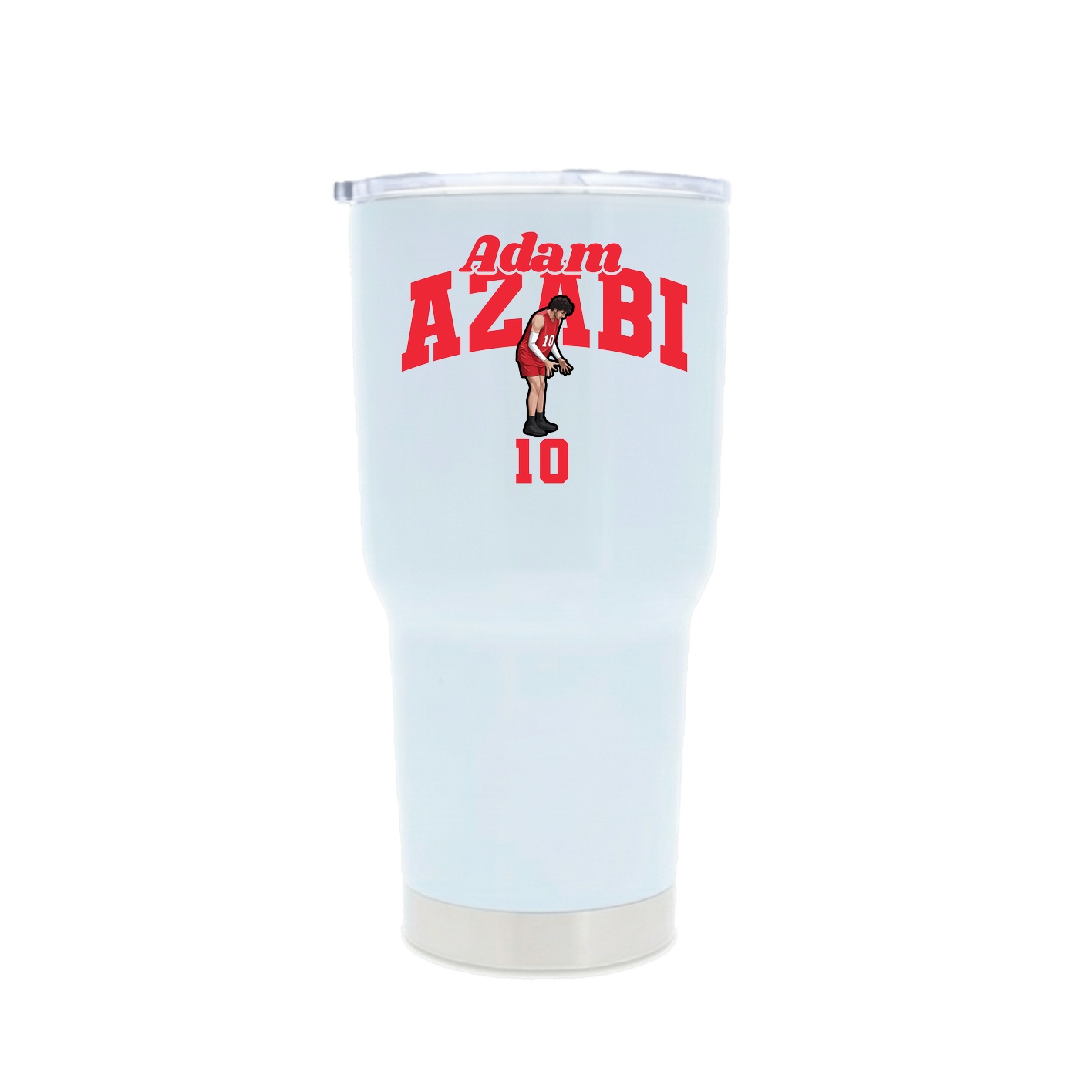 30oz Stainless Steel Tumbler — Signature Arch in White