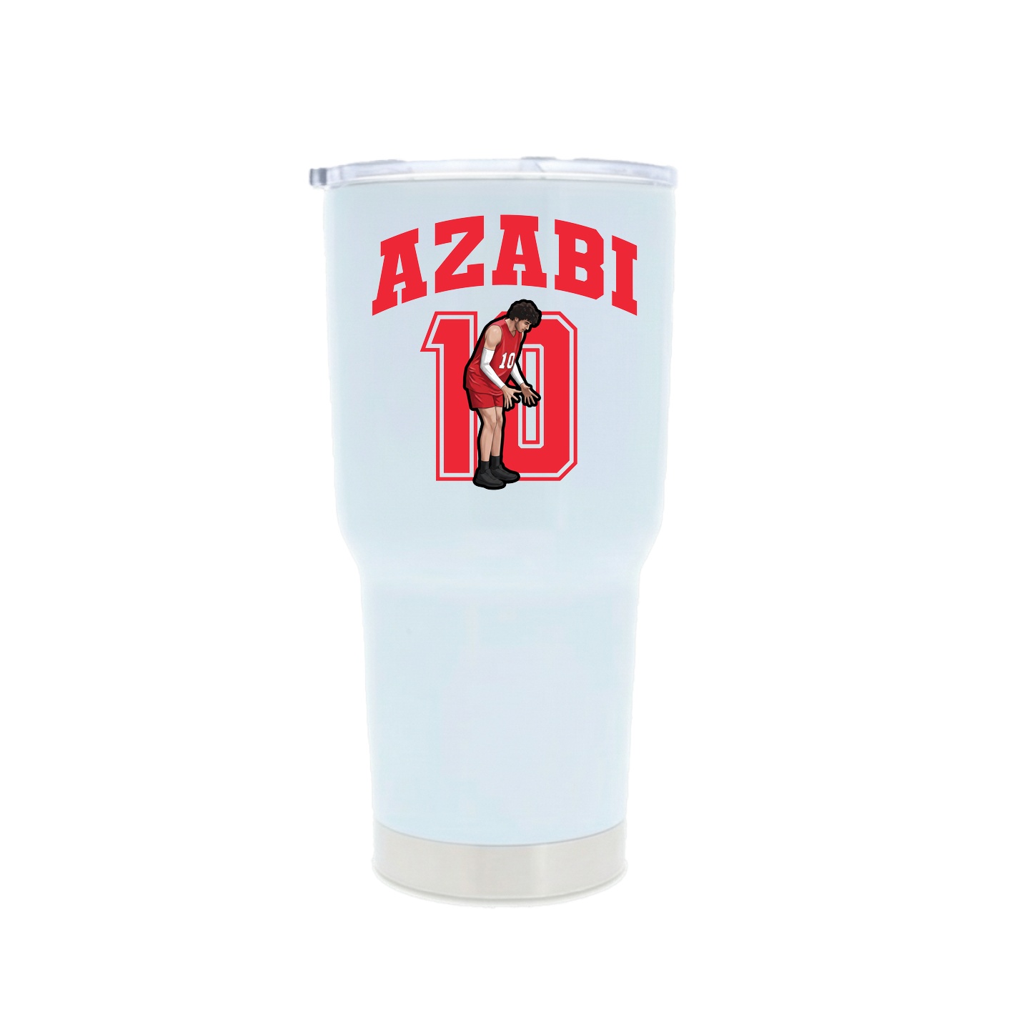30oz Stainless Steel Tumbler — Number in White