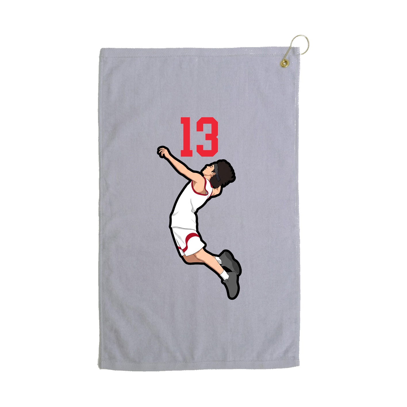 Golf Towel — Number Top in Grey