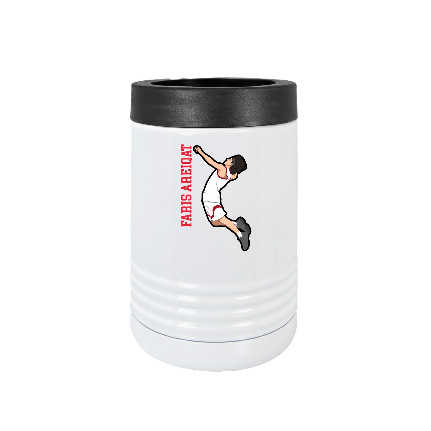 Beverage Holder — Name Vertical in White
