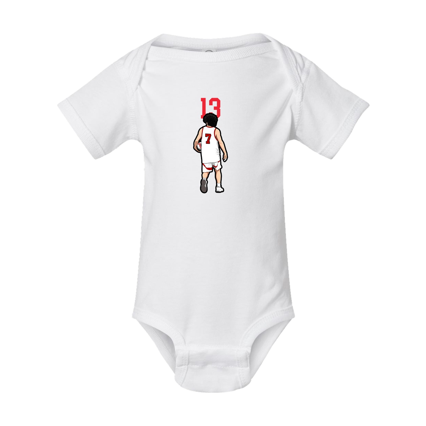 Baby Onesie — Number Top in White
