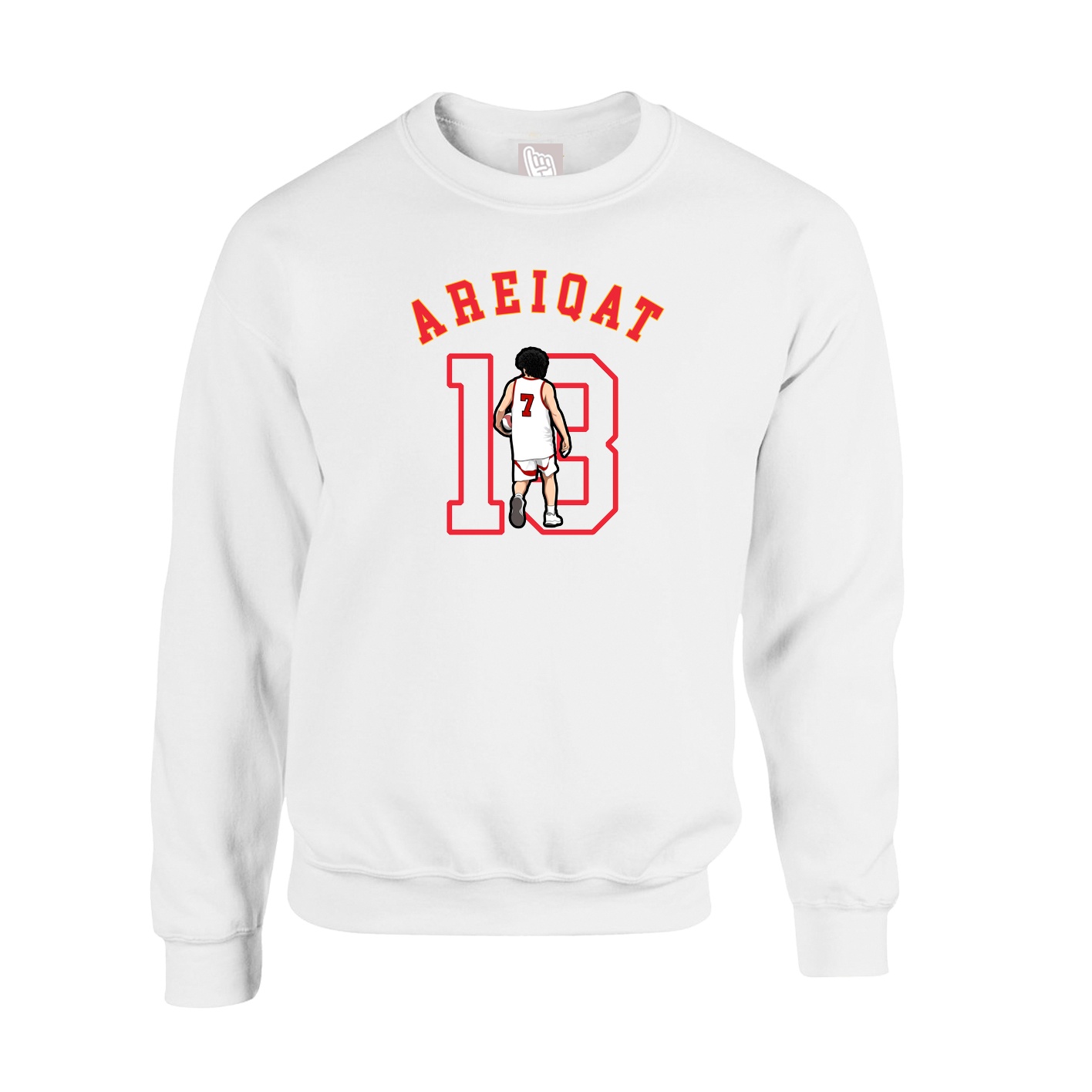 Fleece Crew — Shirsey Arch in White