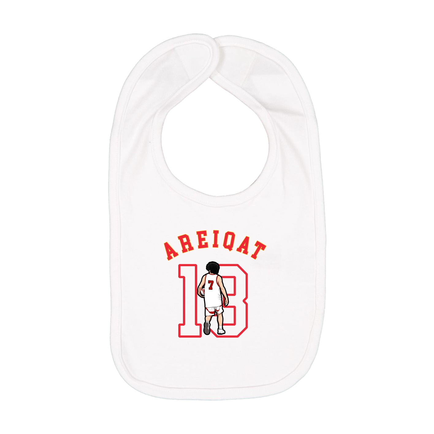 Infant Bib — Shirsey Arch in White