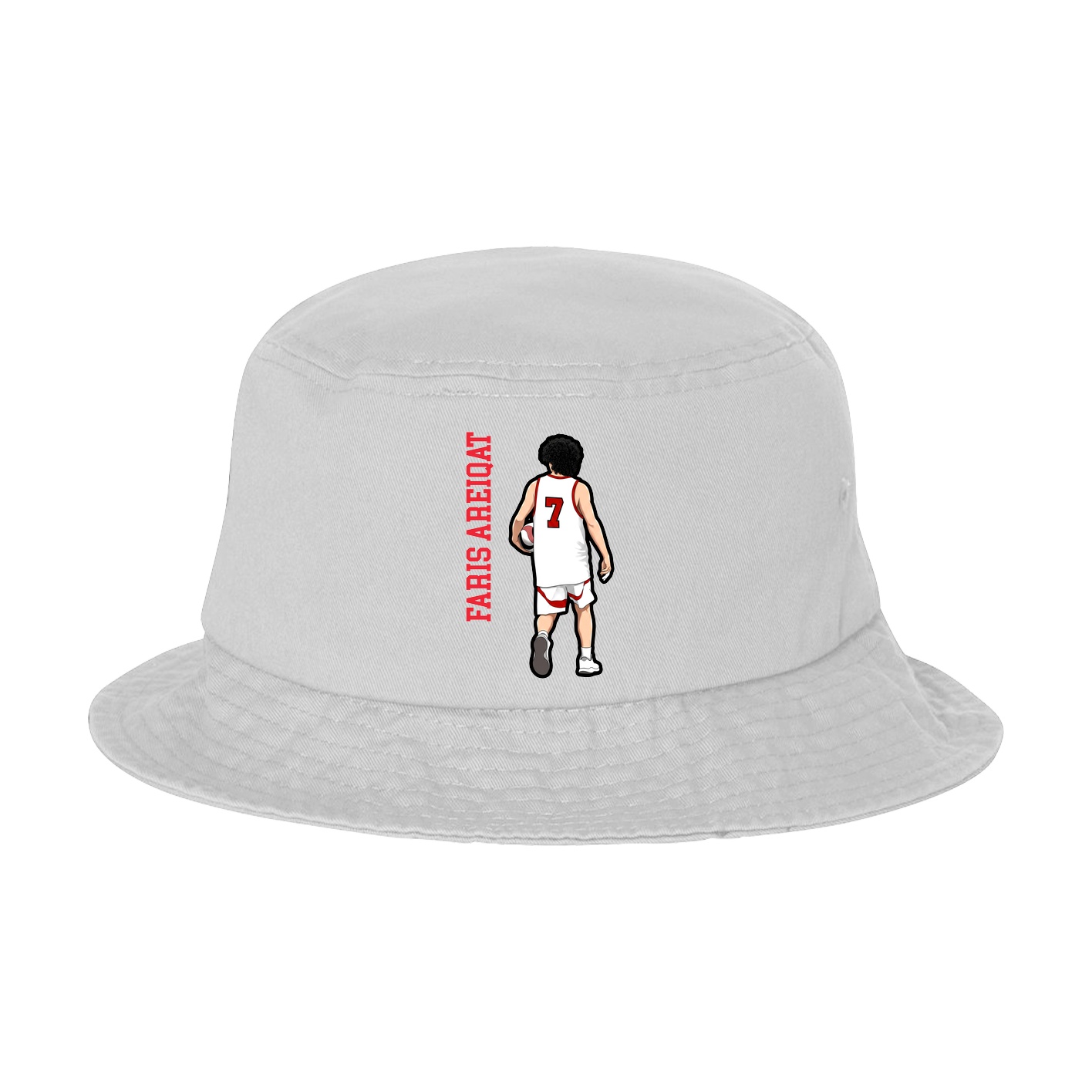 Bucket Cap — Name Vertical in White