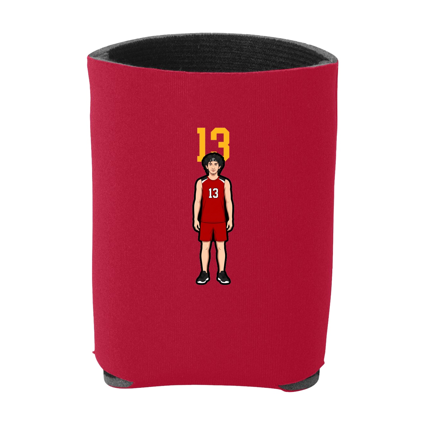 Can Holder — Number Top in Red