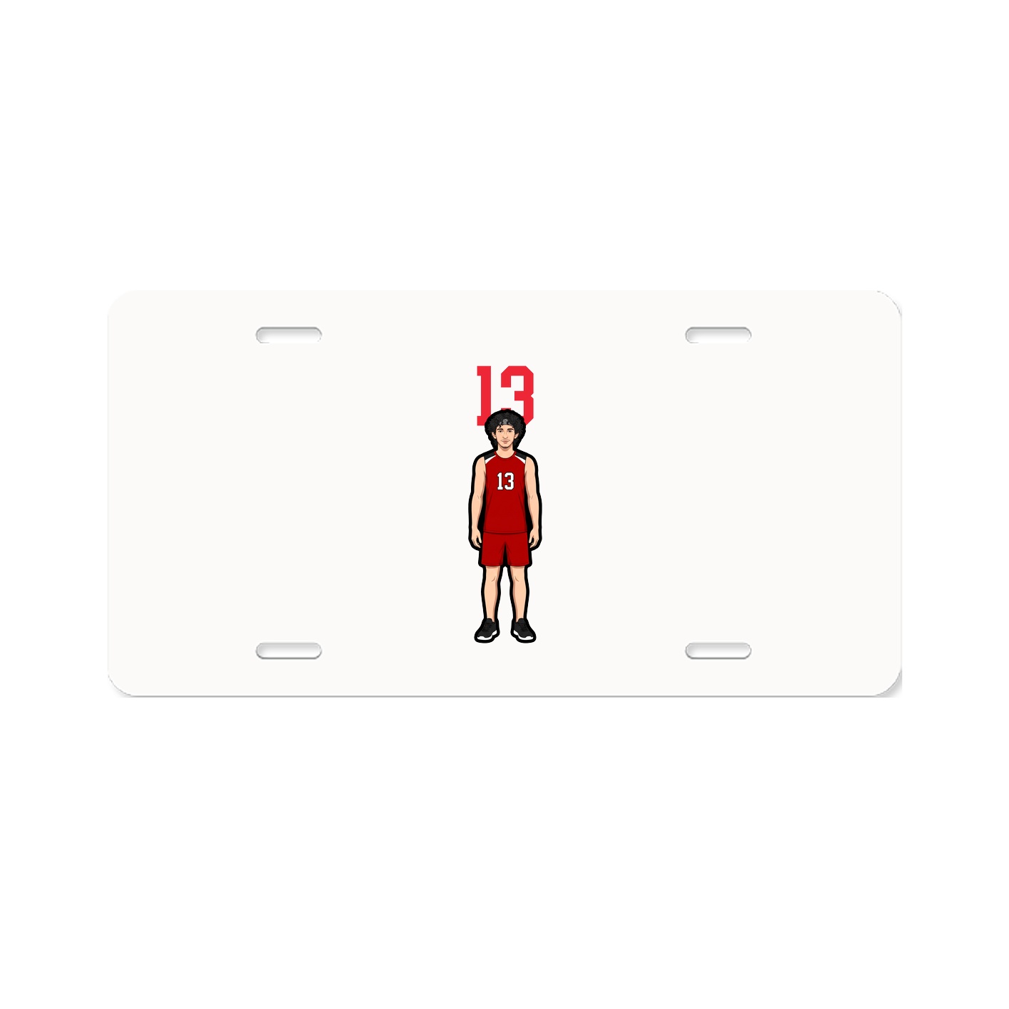 License Plate — Number Top in Classic