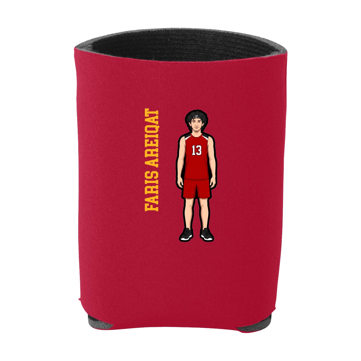 Can Holder — Name Vertical in Red