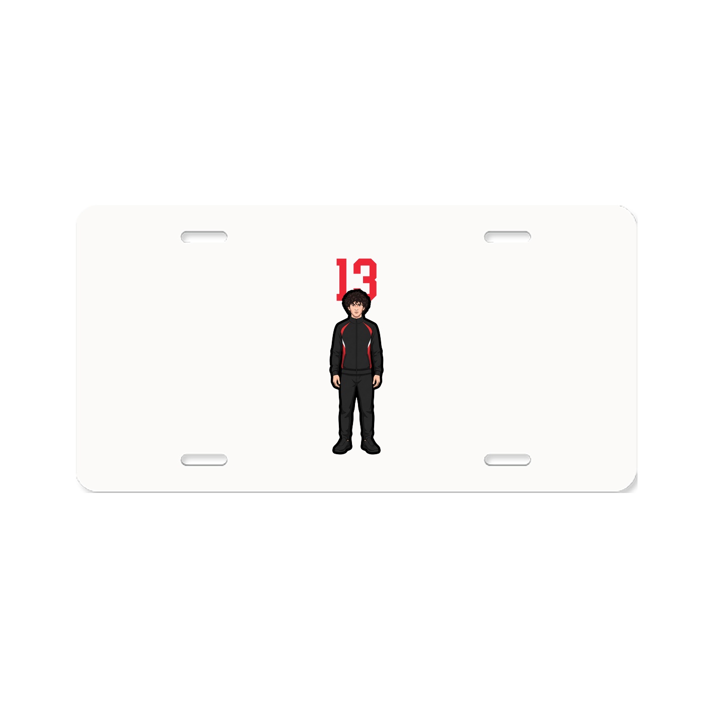 License Plate — Number Top in Classic