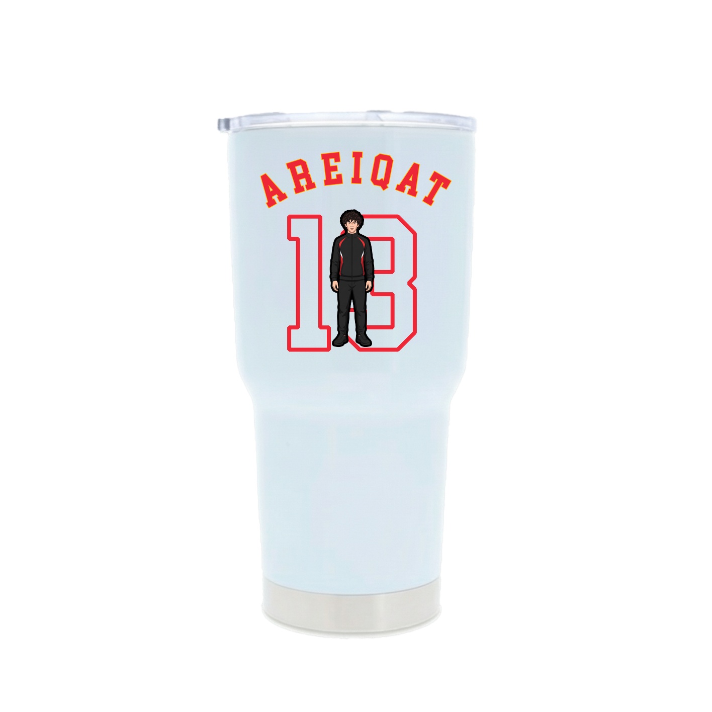 30oz Stainless Steel Tumbler — Shirsey Arch in White