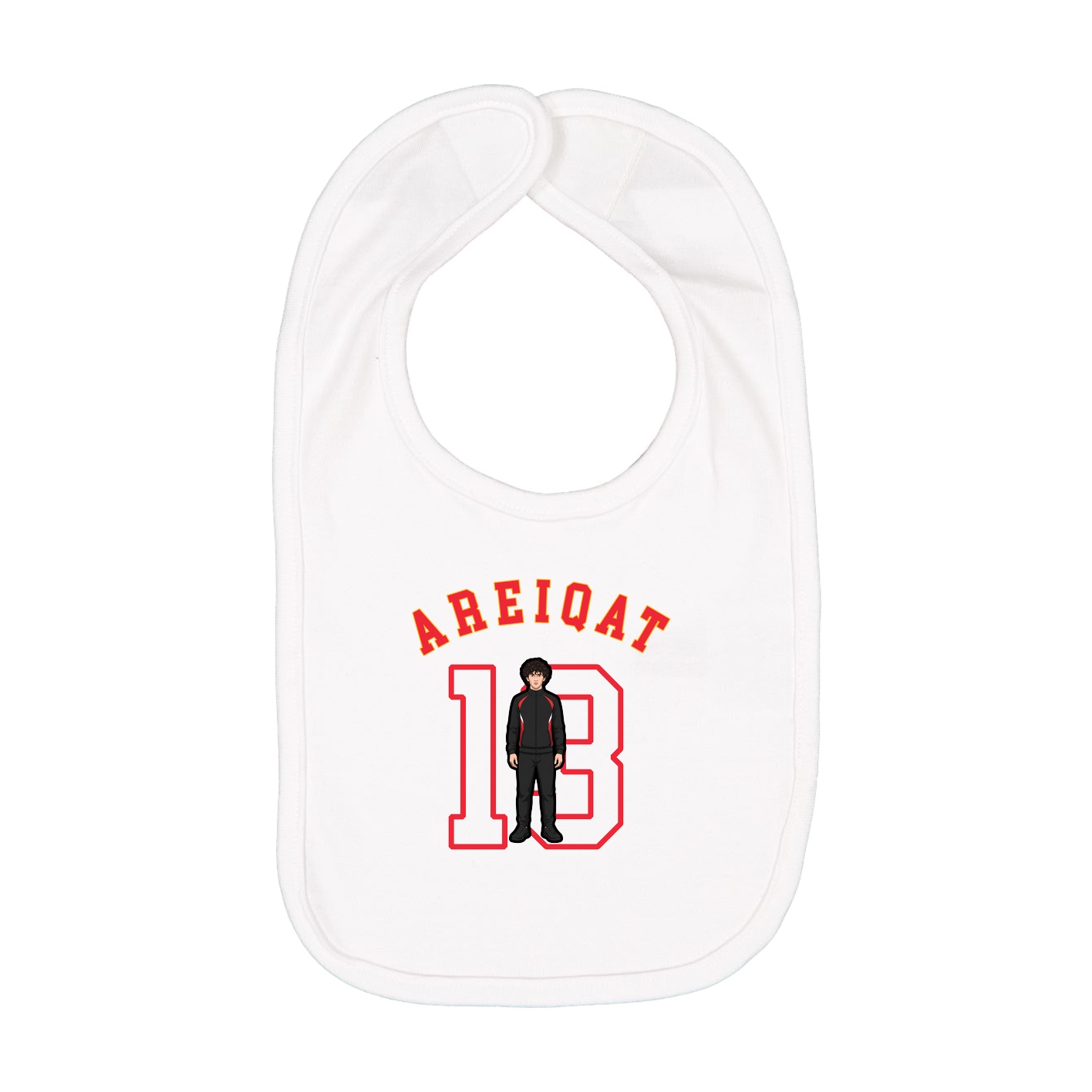Infant Bib — Shirsey Arch in White