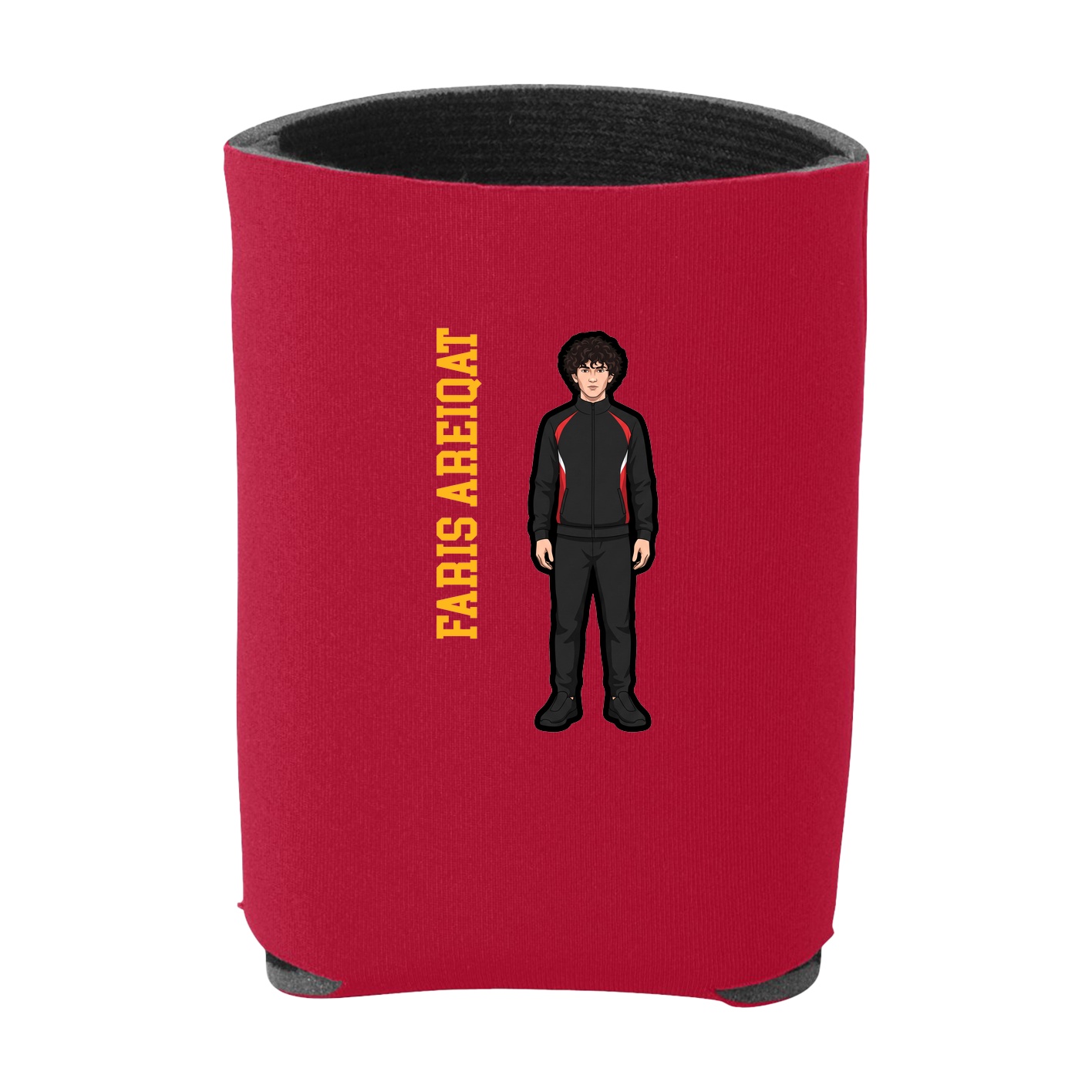 Can Holder — Name Vertical in Red