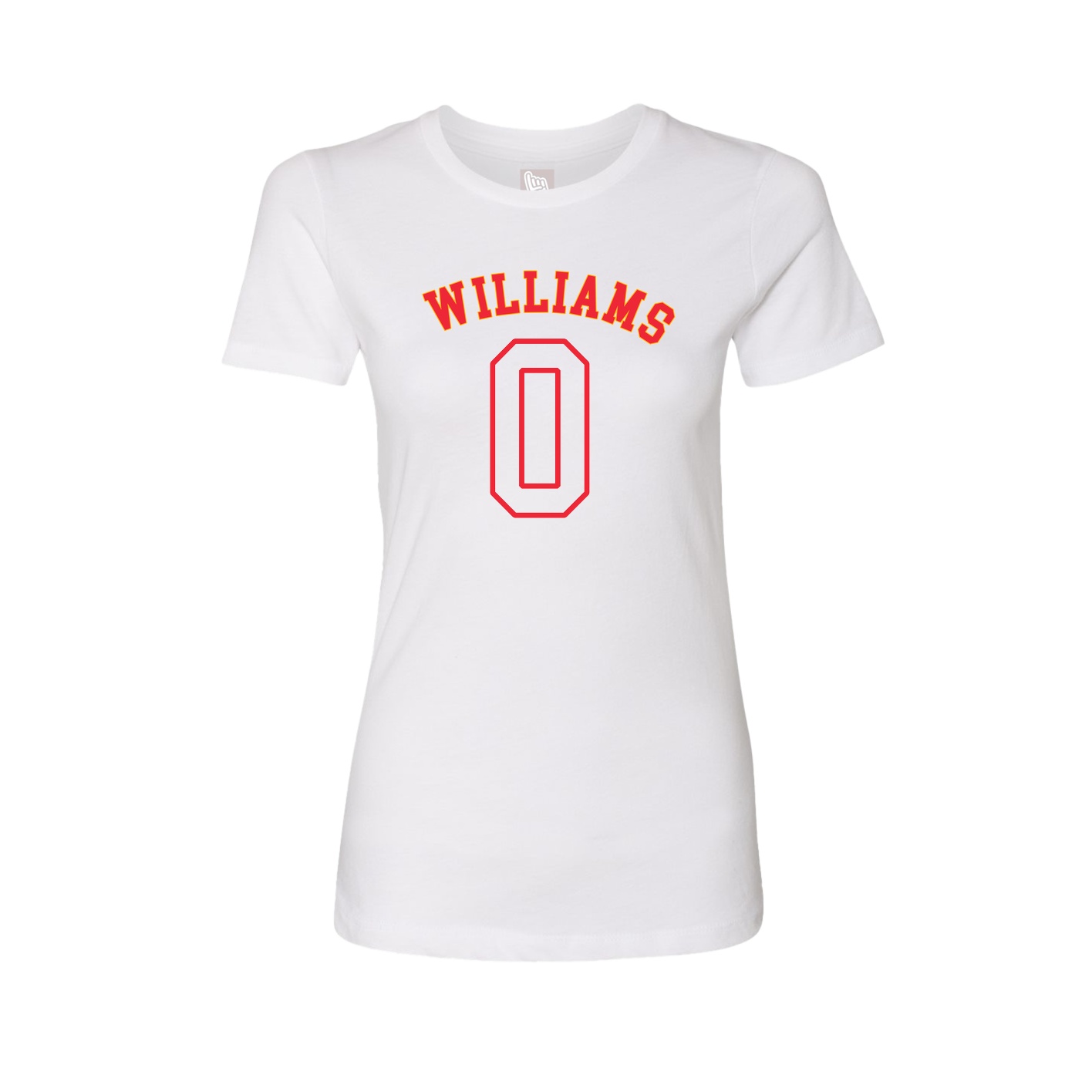 Fitted Women's Tee — Shirsey Arch in White