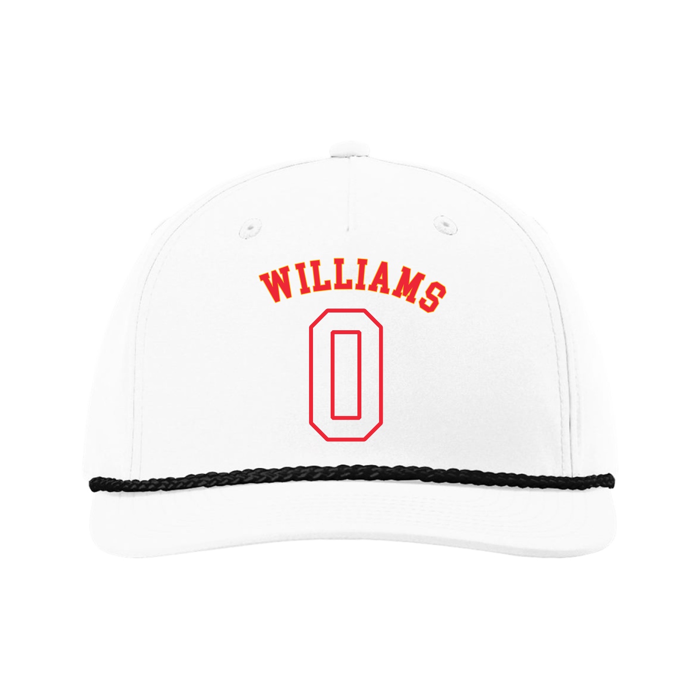 Five-Panel Classic Rope Cap — Shirsey Arch in White
