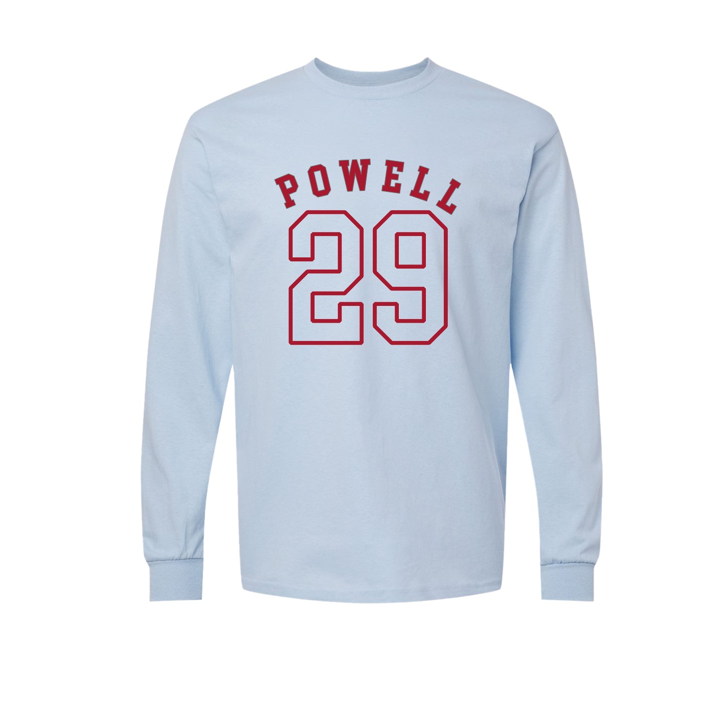 Long Sleeve Tee — Shirsey Arch in Light Blue