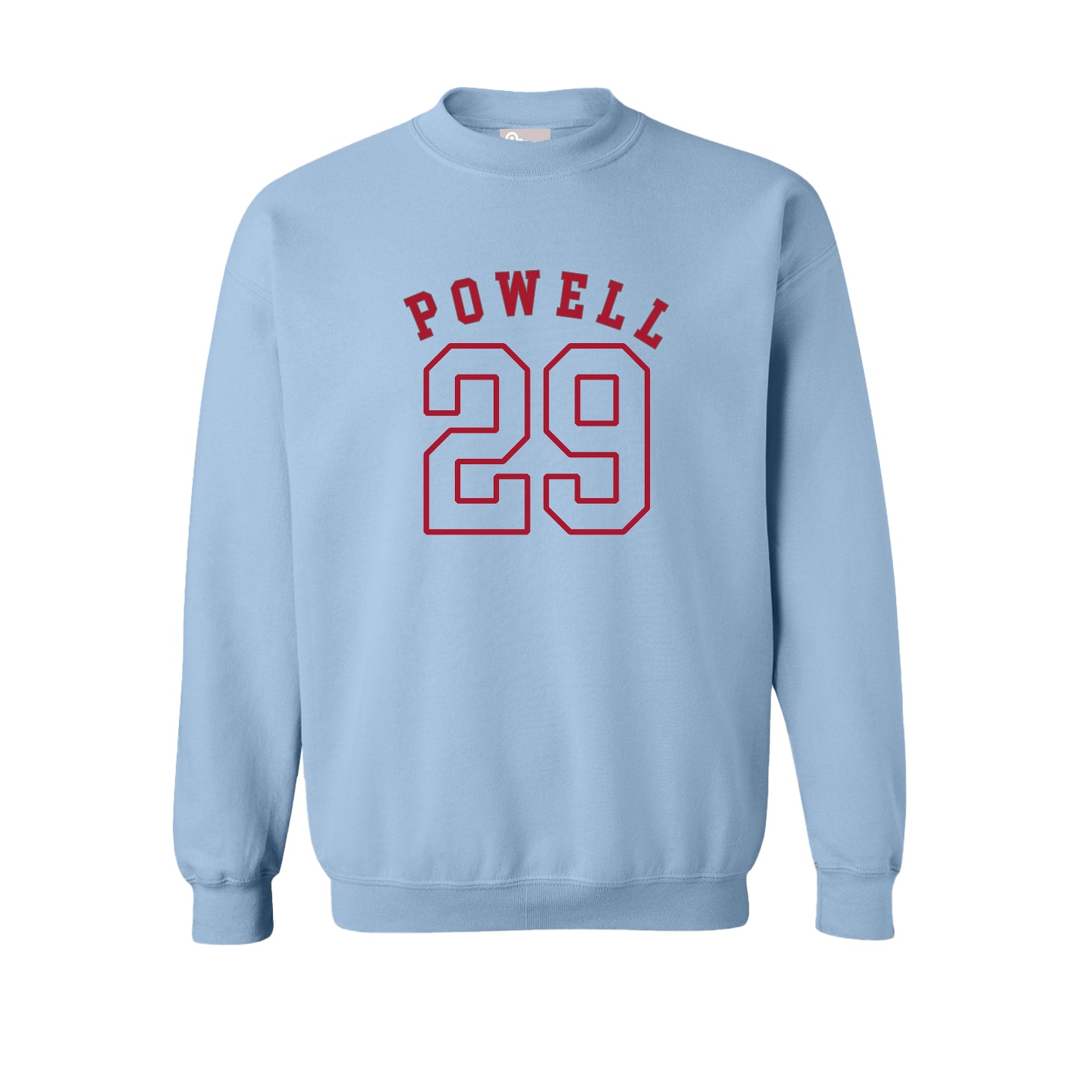 Fleece Crew — Shirsey Arch in Light Blue