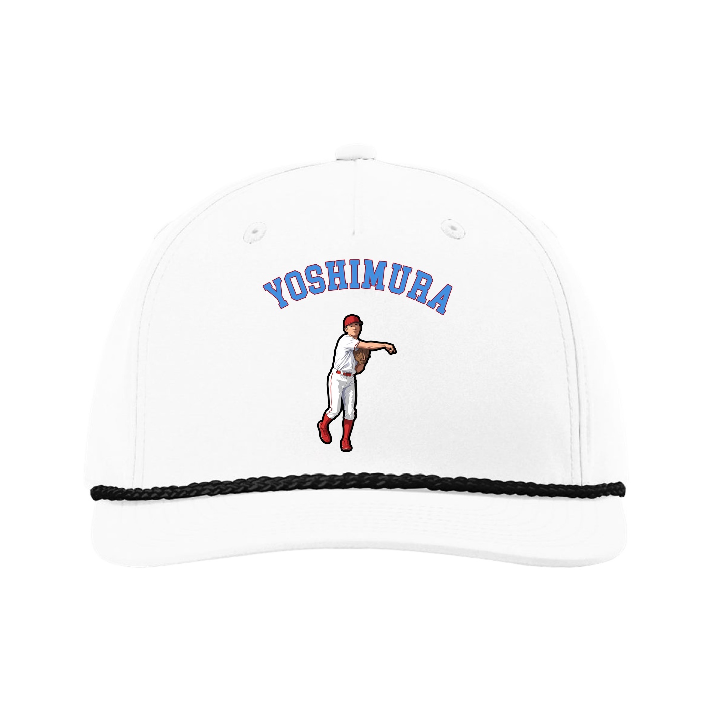 Five-Panel Classic Rope Cap — Shirsey Arch in White